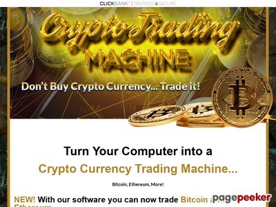 Crypto Trading Machine trade Bitcoin and Ethereum or any cyrpto currency just like you would Forex, Futures, Stocks, Gold, Silver, Commodities, or any other market 20