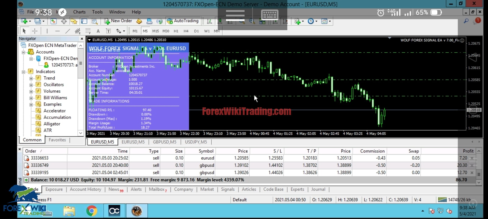 FOREX SIGNAL EA - Free Version 1 Screenshot 2021 05 04 09 38 09 93