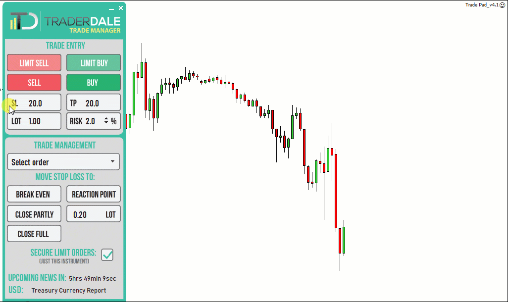 Forex Trade Manager Software MT4 - Amazing Trader Panel 3